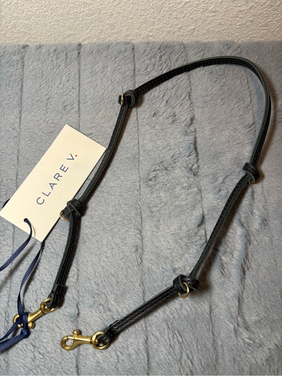 Clare V Handbags - Clare V black leather knotted shoulder strap with O rings